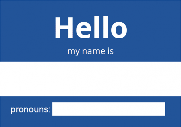 Pronoun-Nametag