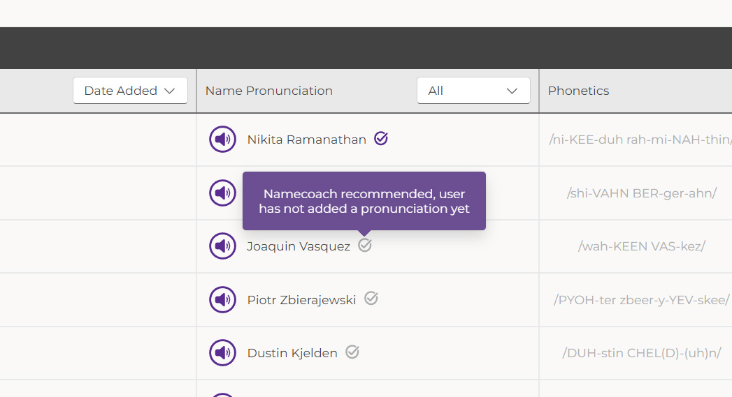 namecoach canvas recommended feature